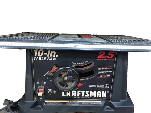 Craftsman 137.221940 Black Corded Table Saw