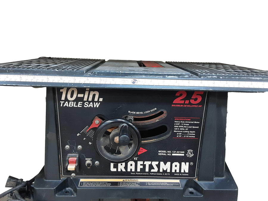 Craftsman 137.221940 Black Corded Table Saw