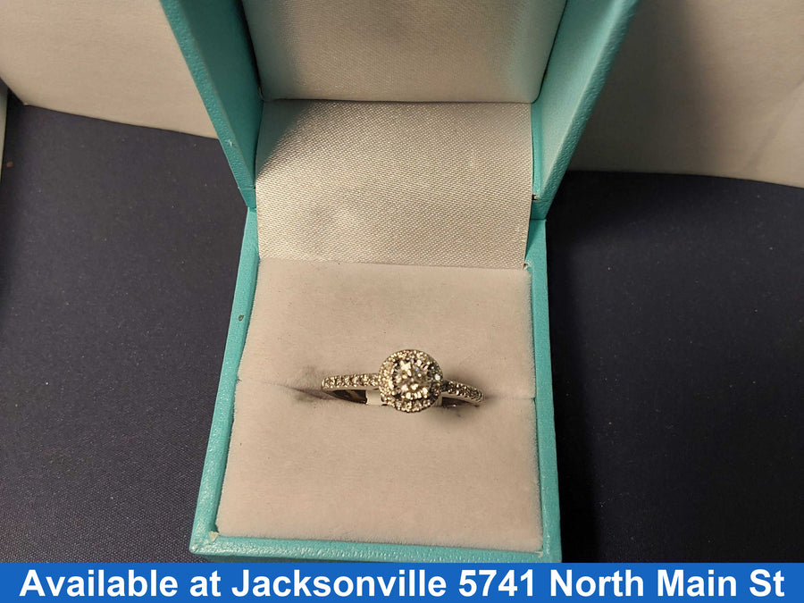 Ring - Engagement Set - White Gold 10k (.417) 2.6 grams Size 8.5