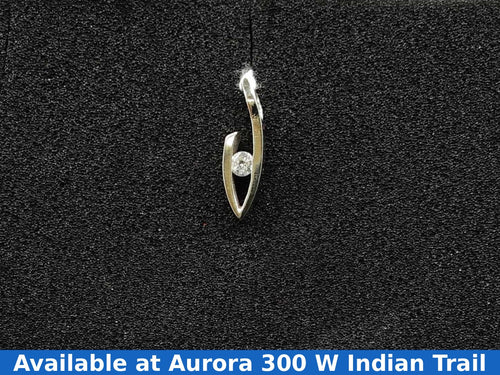 Diamond Pendant - White Gold 14k (.585) 3.3 grams