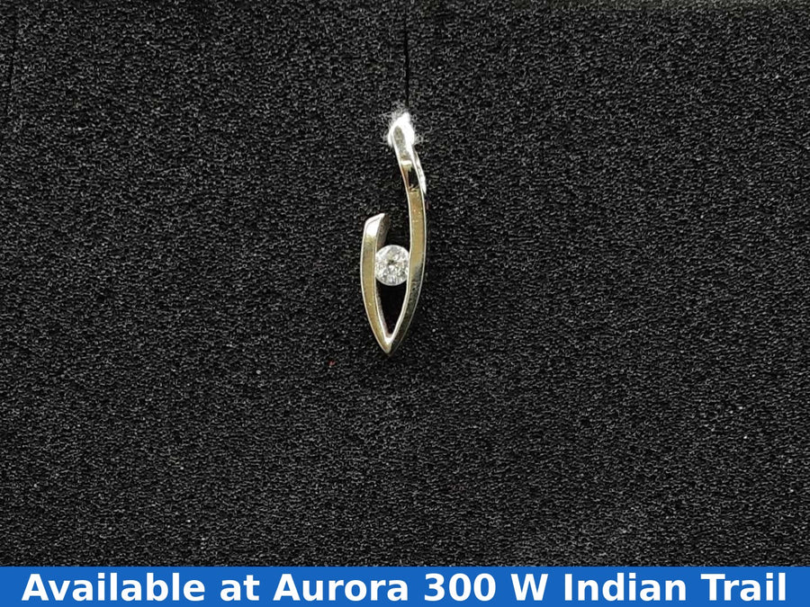 Diamond Pendant - White Gold 14k (.585) 3.3 grams