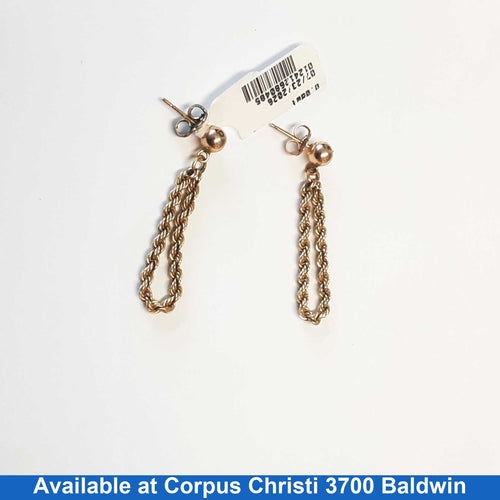 Double Stud Earring - Yellow Gold 14k (.585) 3.4 grams