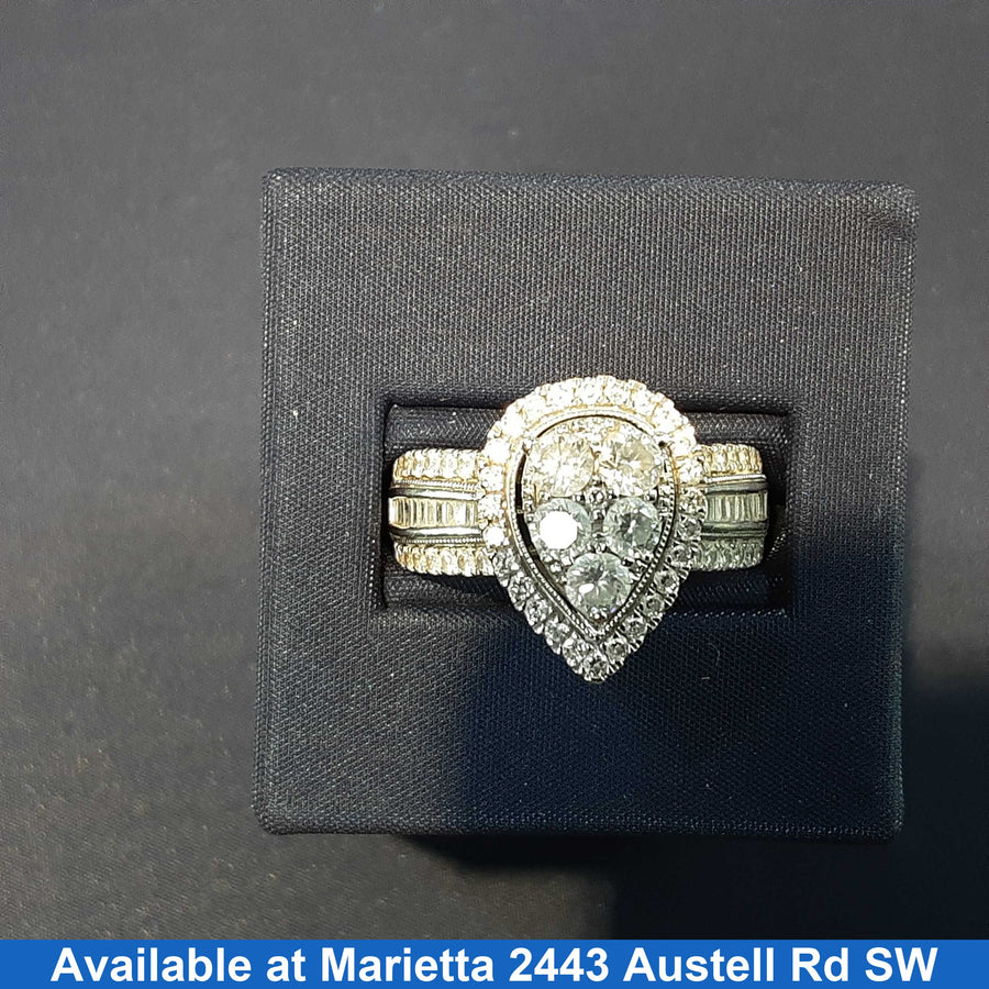 Women's Ring - White Gold 10k (.417) 7.6 grams Size 20