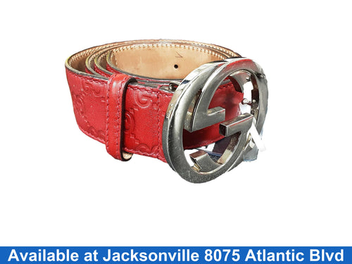 Gucci 114984 Red Belt / Buckle