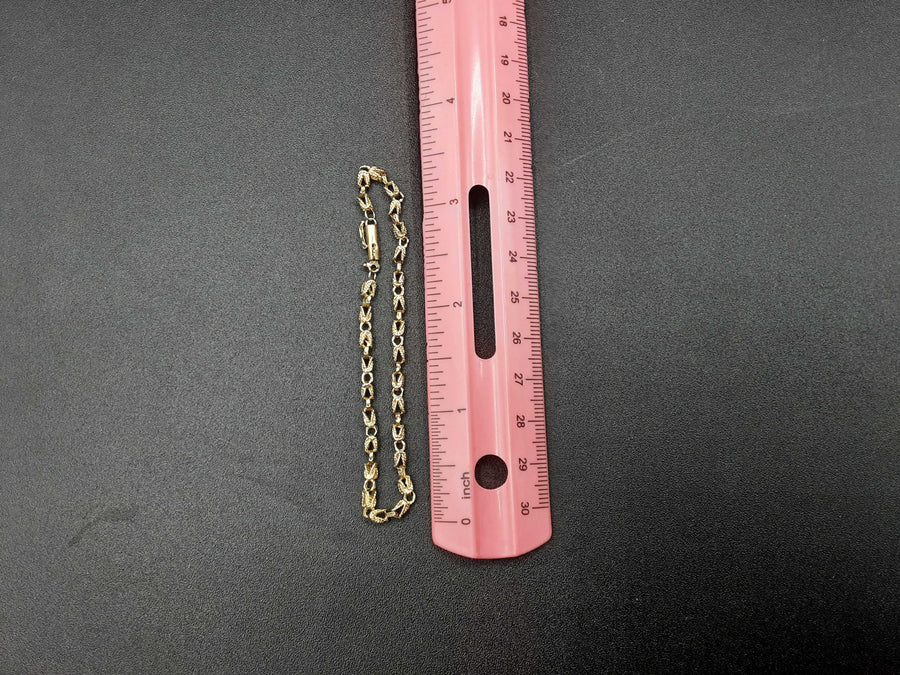 Fox Tail Bracelet - Yellow Gold 14k (.585) 5.1 grams 7 inch