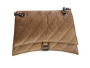 Balenciaga Crush Meduim Calfskin Beige / Tan Purse / Handbag