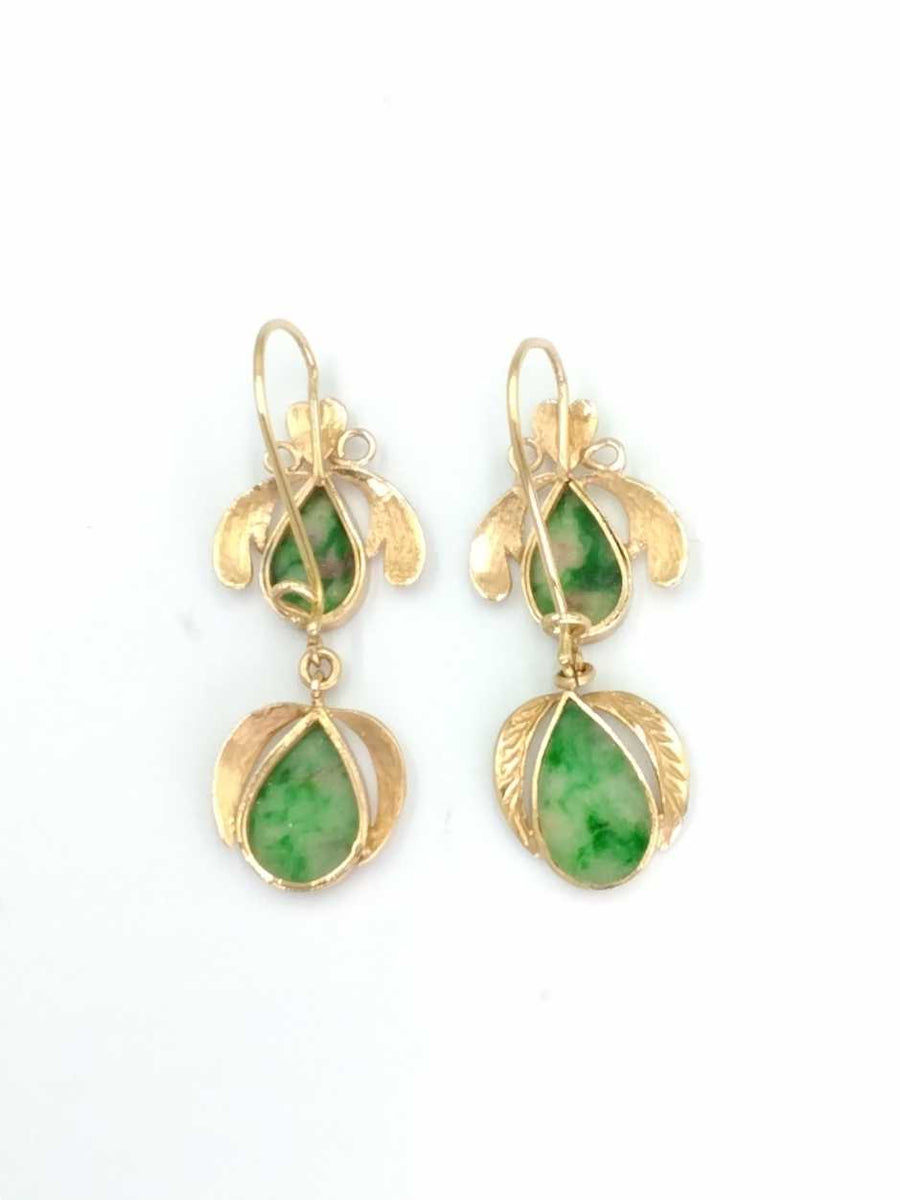 Jacket Earrings - Yellow Gold 14k (.585) 3.5 grams