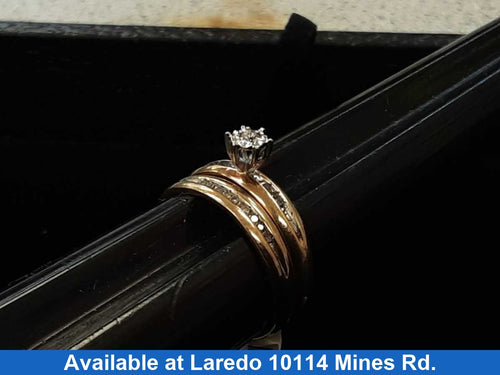 Ring - Engagement Set - Yellow Gold 10k (.417) 2.4 grams Size 9