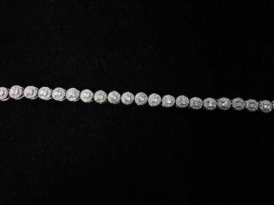 Tennis Bracelet - White Gold 14k (.585) 11 grams 10 inch
