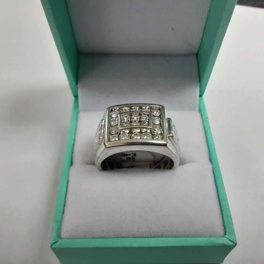 Men's Ring - White Gold 10k (.417) 6.9 grams Size 10