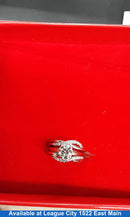 Ring - Wedding Set - White Gold 14k (.585) 7.7 grams Size 6