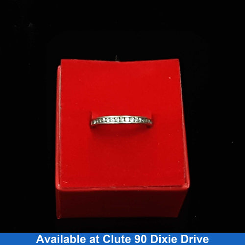 Ring - Wedding Band - White Gold 14k (.585) 3 grams Size 7.5