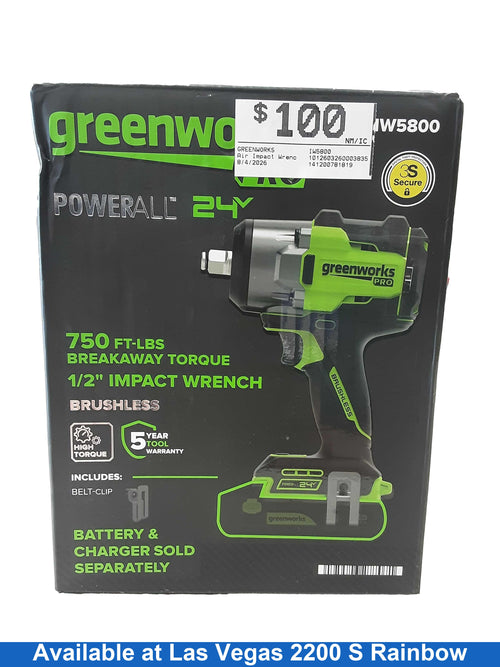 Greenworks Iw5800 Green Standard Power Wrench