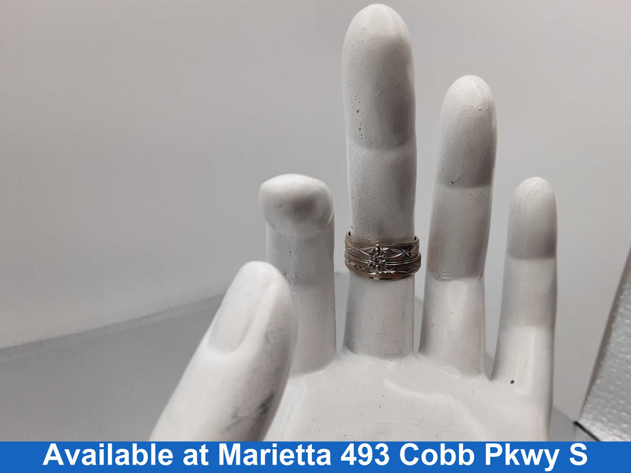 Ring - Engagement Set - White Gold 14k (.585) 3.3 grams Size 5