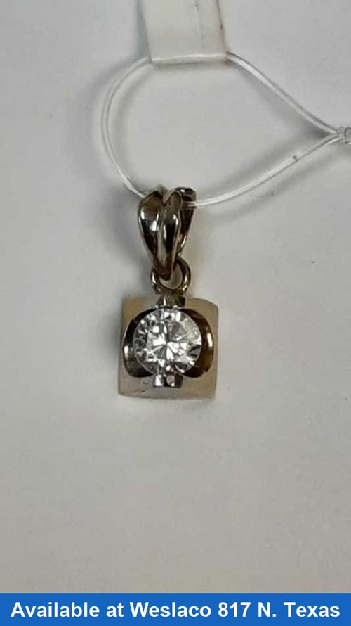 Diamond Pendant - White Gold 14k (.585) 1.2 grams