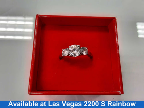 Ring - Engagement Set - Silver 2.7 grams Size 7
