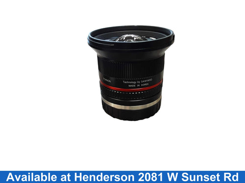 Rokinon 12mm Black Photographic Lens