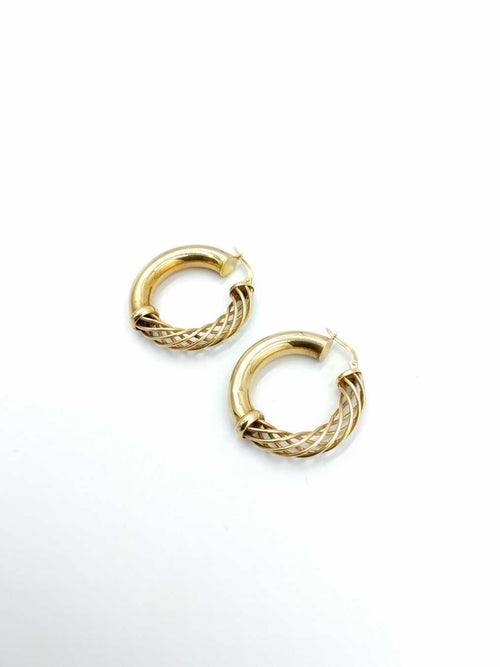 Hoop Earrings - Yellow Gold 14k (.585) 7.2 grams