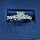 Women's Ring - Solitaire - White Gold 14k (.585) 5.2 grams Size 20