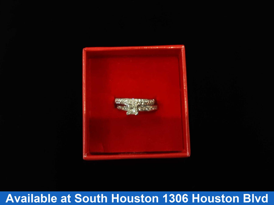 Ring - Engagement Set - White Gold 14k (.585) 5.8 grams Size 6