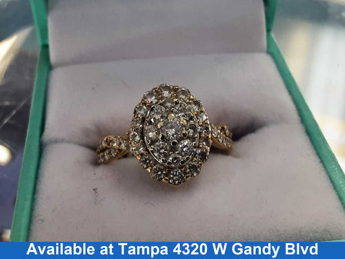 Women's Ring - Yellow Gold 14k (.585) 4.6 grams Size 7