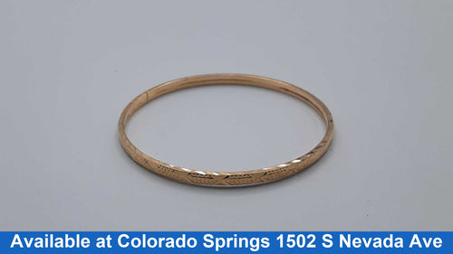 Bangle Bracelet - Yellow Gold 14k (.585) 2.6 grams 8 inch
