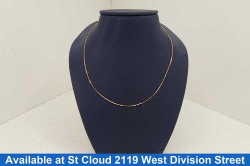 Box Chain - Yellow Gold 14k (.585) 1.28 grams 19 inch