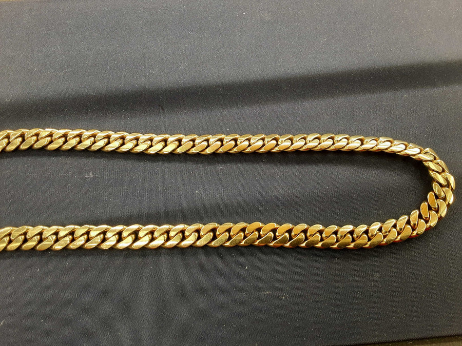 Cuban Link Chain - Yellow Gold 10k (.417) 91.7 grams 1 inch