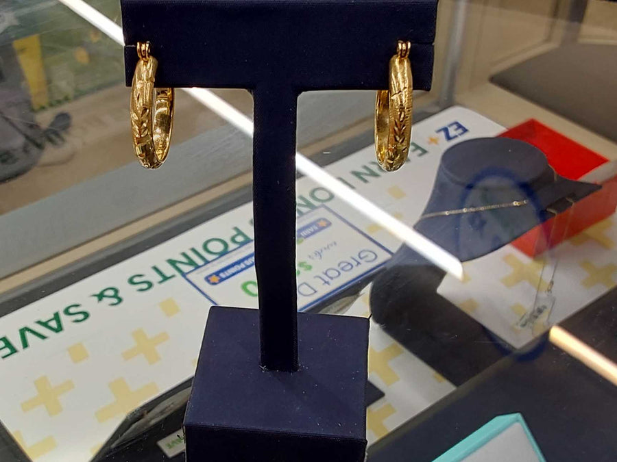 Bangle Earrings - Yellow Gold 14k (.585) 2.8 grams