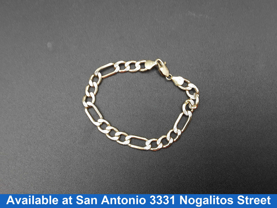 Figaro Bracelet - Yellow Gold 10k (.417) 7.4 grams 6 inch