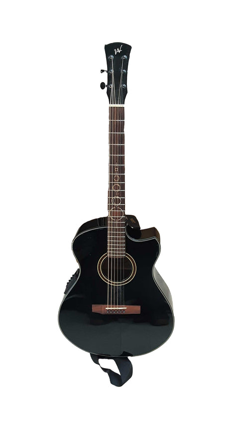Andrew White Fre1a102 Black Acoustic / Electric Classic Guitar