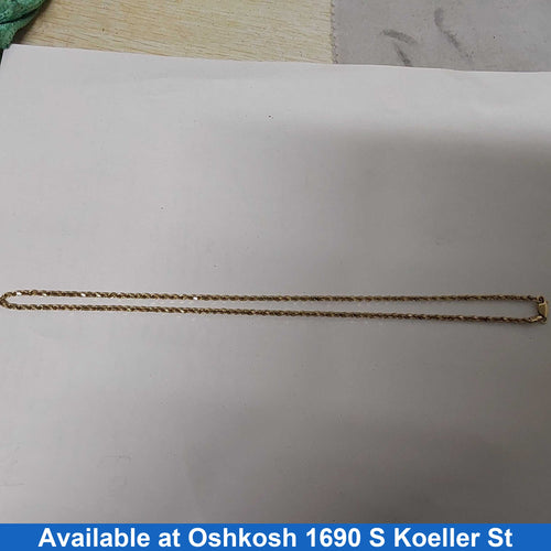Rope Chain - Yellow Gold 14k (.585) 8.7 grams 18 inch