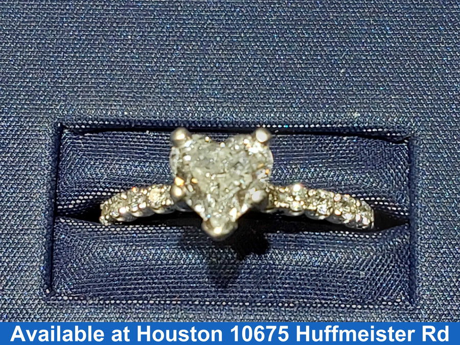 Women's Ring - Solitaire - White Gold 14k (.585) 2.9 grams Size 6.5