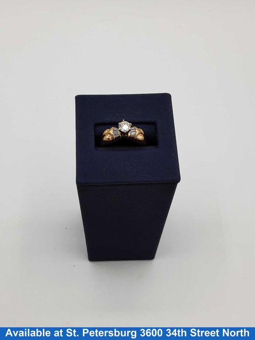 Women's Ring - Solitaire - Yellow Gold 14k (.585) 4.5 grams Size 7