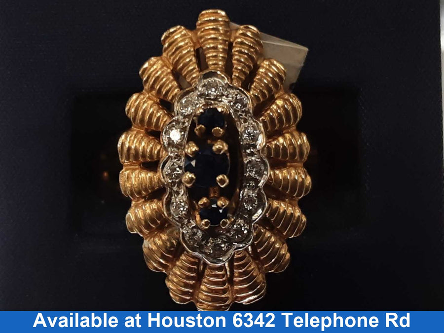 Women's Ring - Yellow Gold 14k (.585) 9.3 grams Size 10