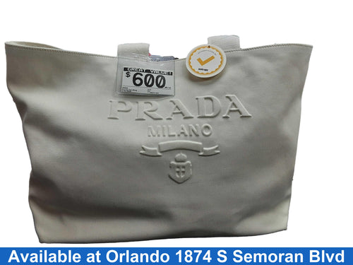 Prada Tote White Purse / Handbag
