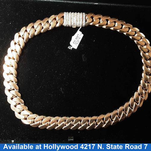 Cuban Link Chain - Rose Gold 10k (.417) 397 grams 22 inch