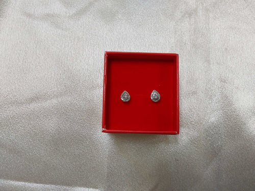 Double Stud Earring - White Gold 10k (.417) 1.3 grams