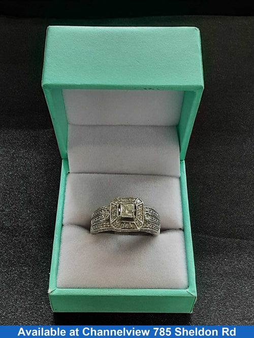 Ring - Engagement Set - White Gold 14k (.585) 10.2 grams Size 8