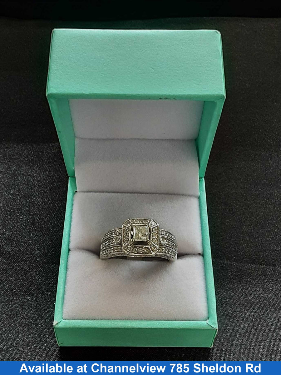 Ring - Engagement Set - White Gold 14k (.585) 10.2 grams Size 8