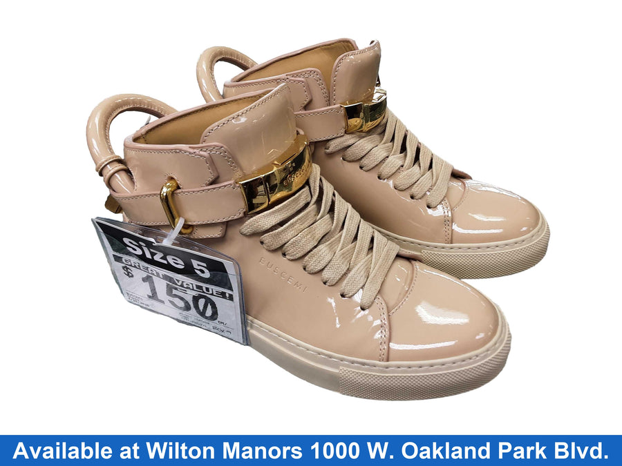 Buscemi Patent Leather Beige / Tan