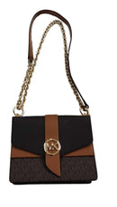 Michael Kors Greenwich Signature Logo Brown Purse / Handbag