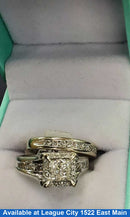 Ring - Engagement Set - White Gold 14k (.585) 9.5 grams Size 8