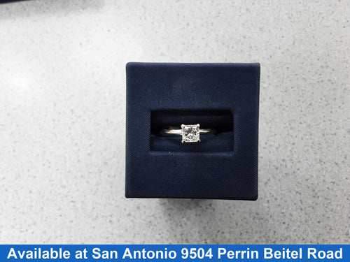Women's Ring - Solitaire - White Gold 14k (.585) 1.9 grams Size 7