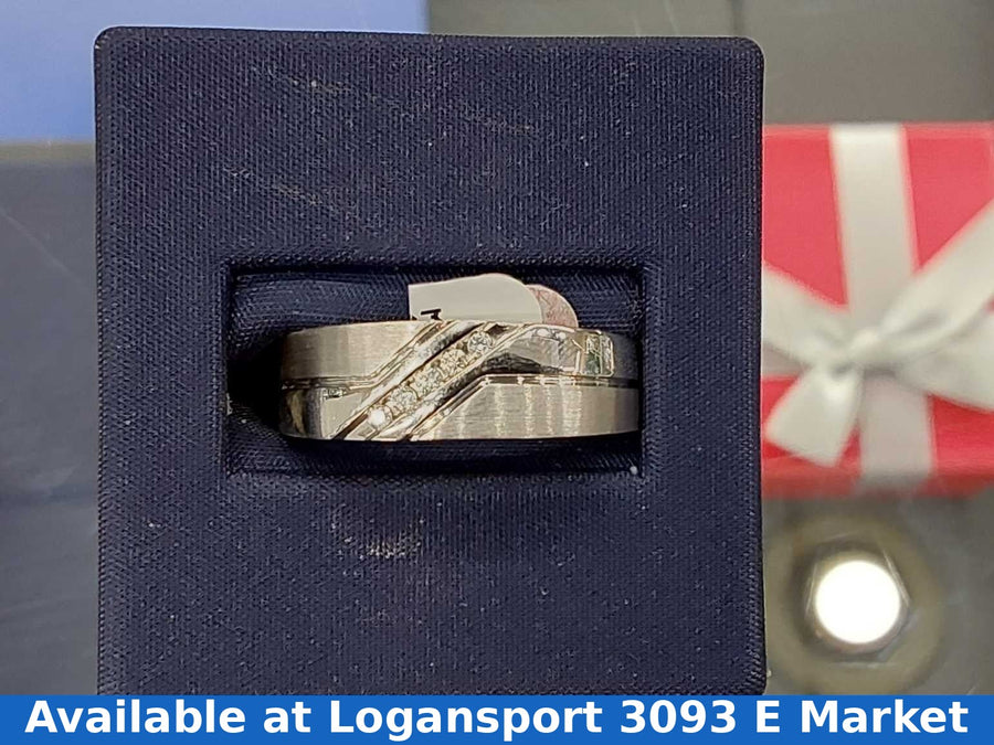 Men's Ring - White Gold 10k (.417) 4.3 Grams Size 10
