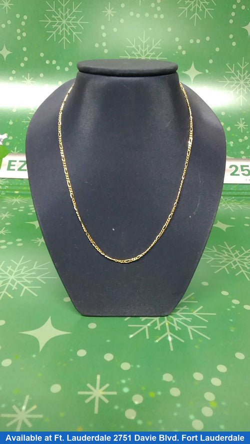 Figaro Chain - Yellow Gold 18k (.750) 3.3 grams 20 inch