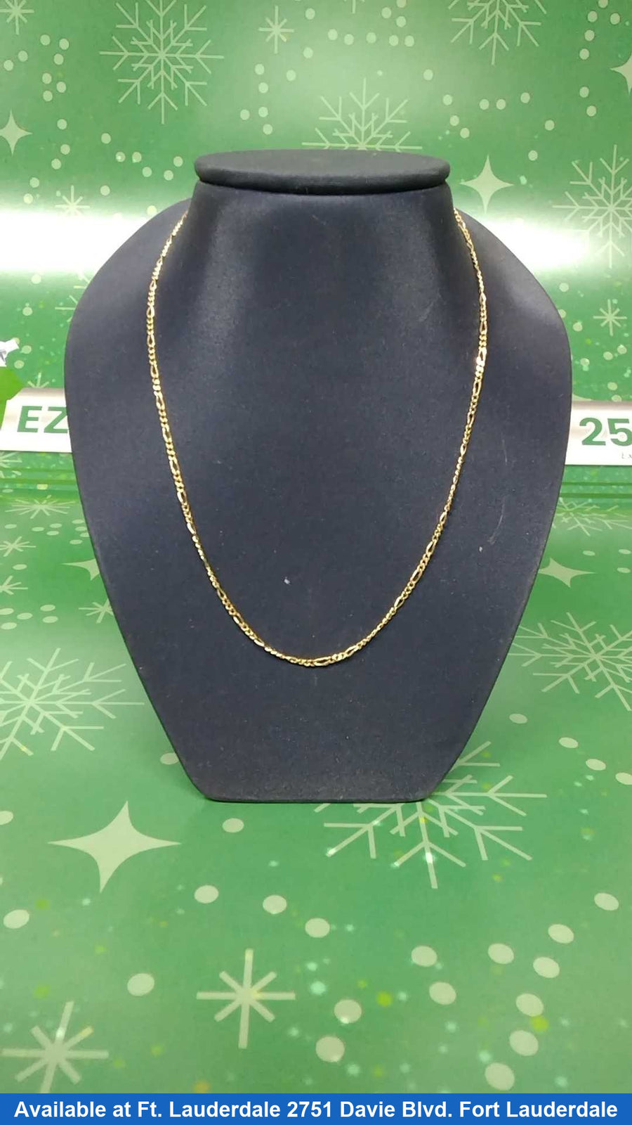 Figaro Chain - Yellow Gold 18k (.750) 3.3 grams 20 inch