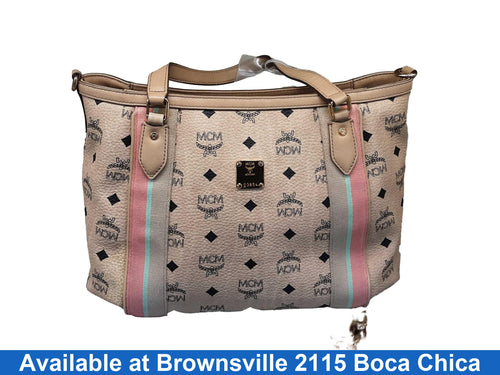 Mcm Tote Beige / Tan Purse / Handbag