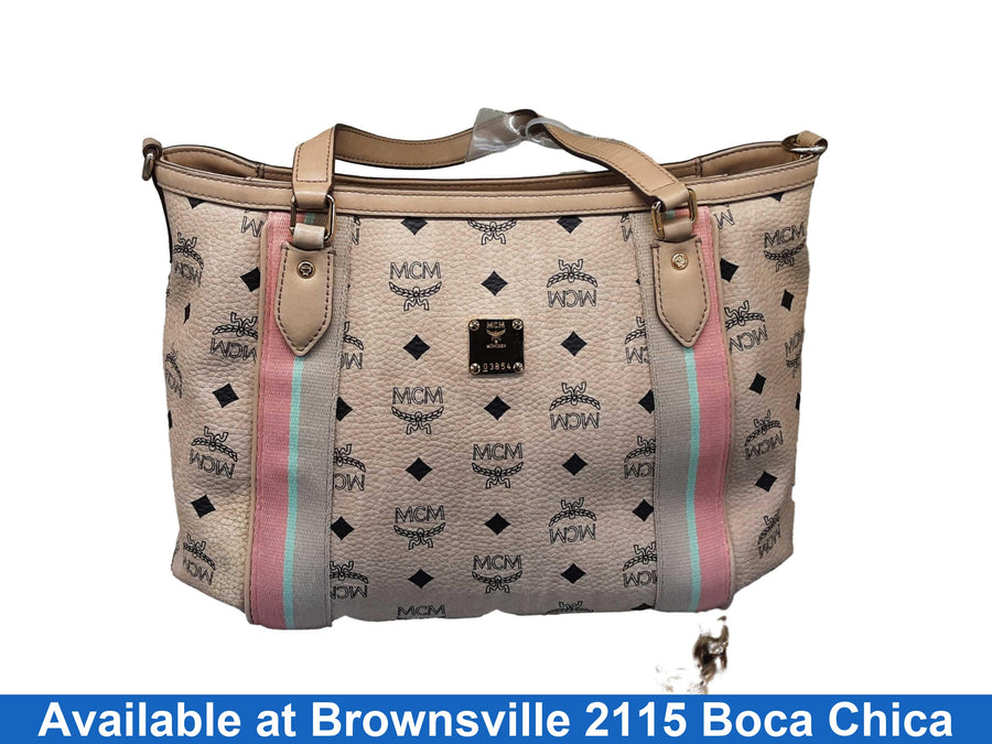 Mcm Tote Beige / Tan Purse / Handbag