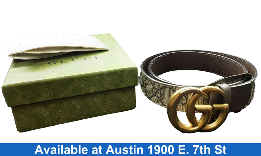 Gucci Gg Marmont Reversible Belt Brown Belt / Buckle